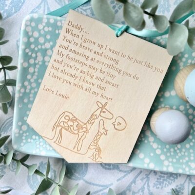 Daddy I Love You With All My Heart Personalised Sign