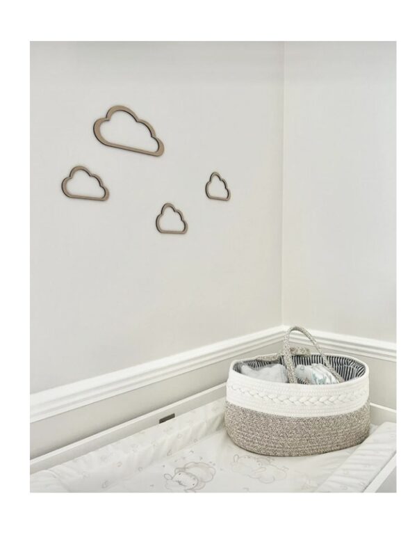 Wooden Name Sign & Clouds - SWIRLY FONT - Image 6