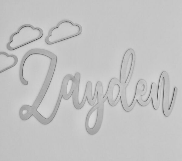 Wooden CLOUDS - Various Sizes & Colours, Outline Clouds, Name Cloud Set - Image 6