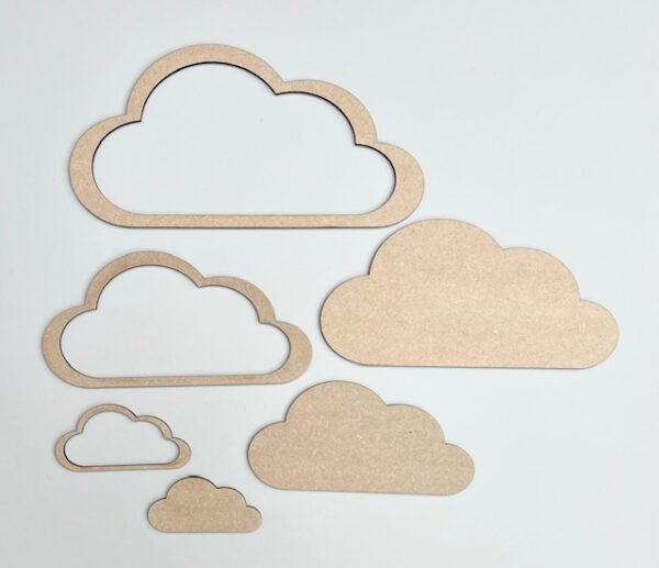 Wooden Name Sign & Clouds - SCRIBBLE FONT - Image 5