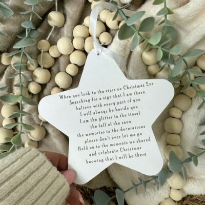 I Am All Around At Christmas Hanging Star (WH)