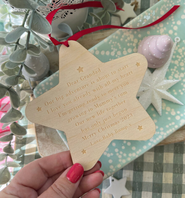 Our Big CHRISTMAS Adventure Is About To Start Grandparent To Be Hanging Star 2024 EDITION - Image 2