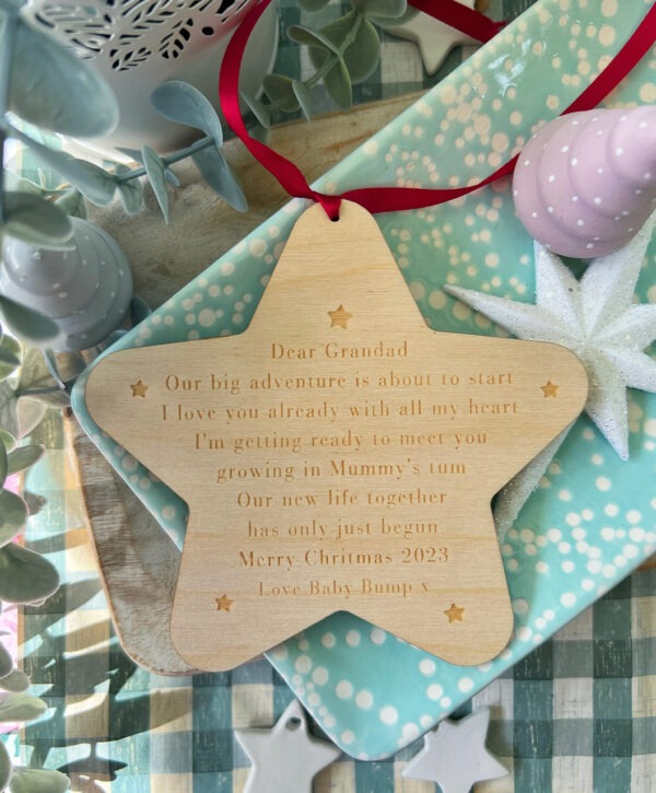 Our Big CHRISTMAS Adventure Is About To Start Grandparent To Be Hanging Star 2024 EDITION - Image 3