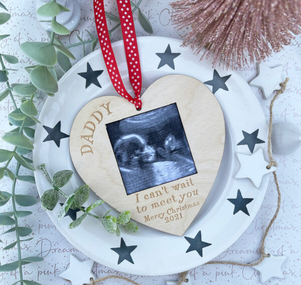 I Can't Wait To Meet You 2023 Personalised Christmas Hanging PLY Frame
