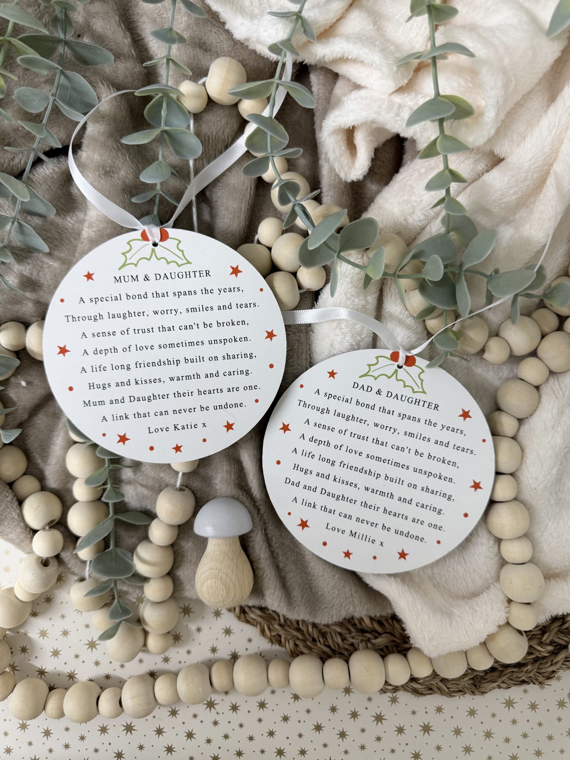 At Christmas Dad & Daughter Personalised Hanging Decor (PR) 2