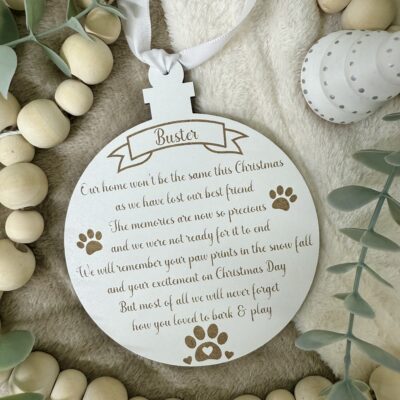 Christmas Dog Memorial Christmas Pet Decoration (WH) 2