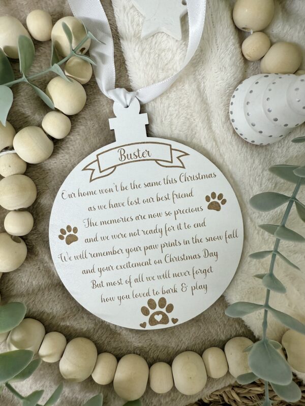 Christmas Dog Memorial Christmas Pet Decoration (WH) 2