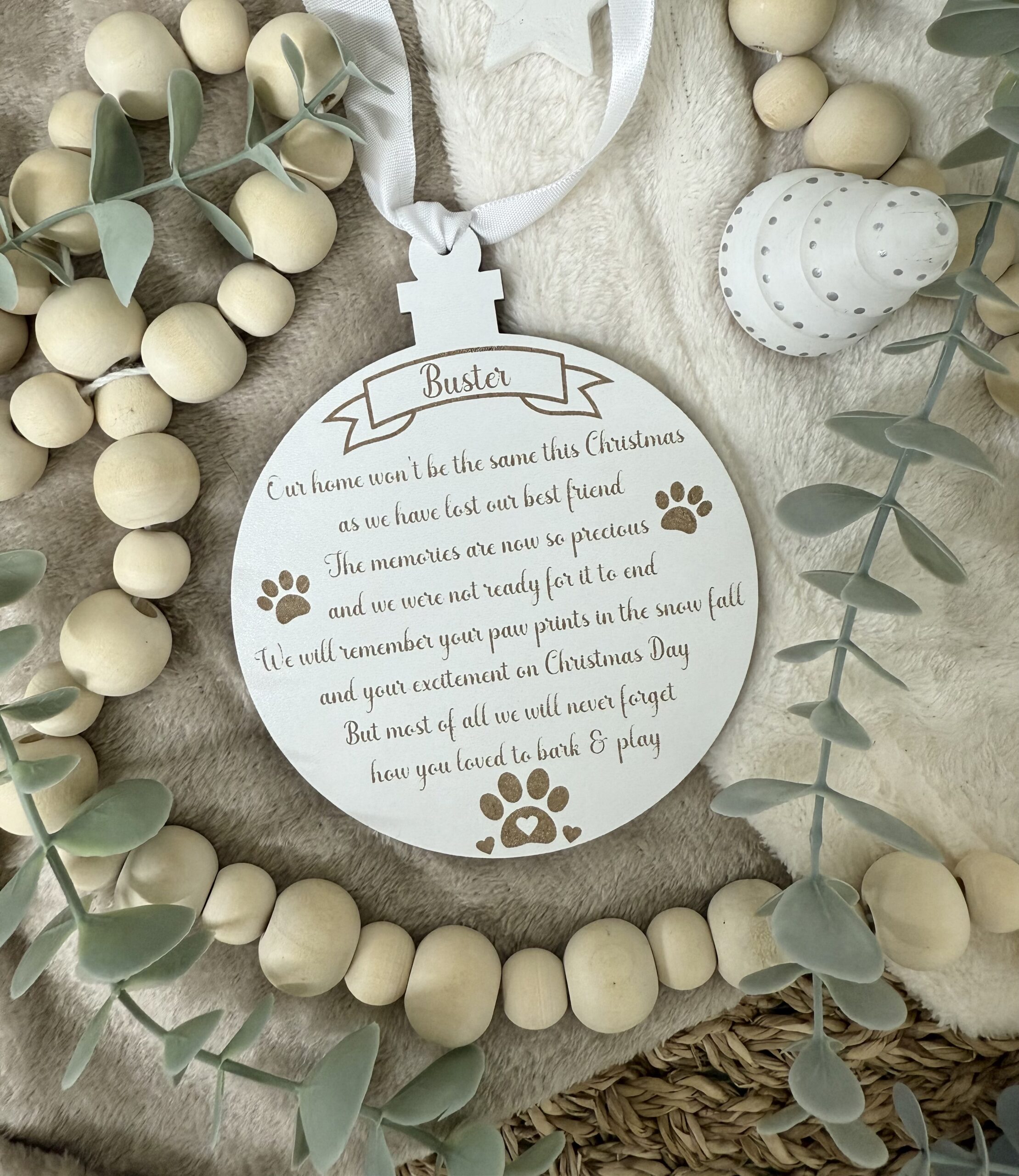 Christmas Dog Memorial Christmas Pet Decoration (WH)