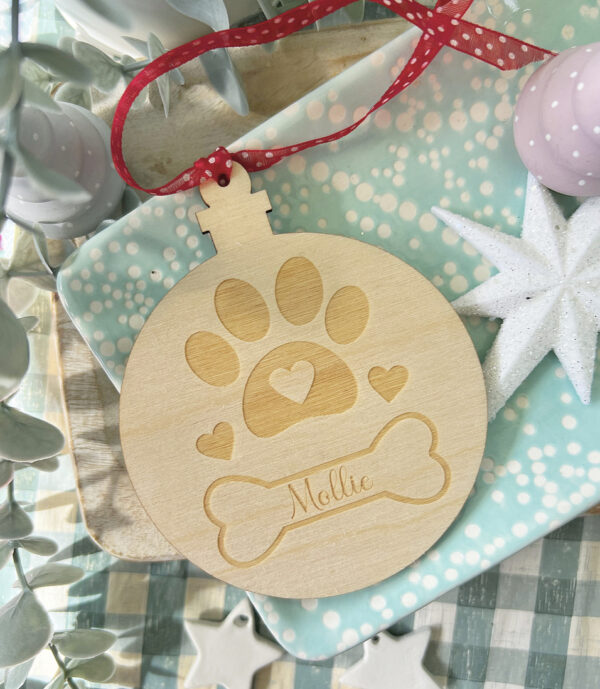 Personalised Pet Christmas Hanging Decoration - Image 2