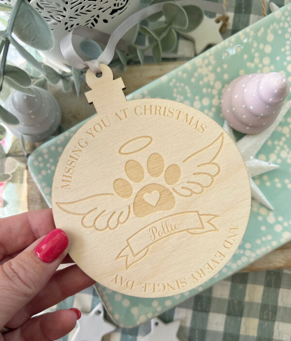 Pet Missing You At Christmas Hanging Memorial Decoration