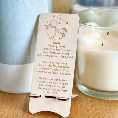 Daddy & Me Personalised Mobile Phone Stand iPhone Mobile Phone Stand