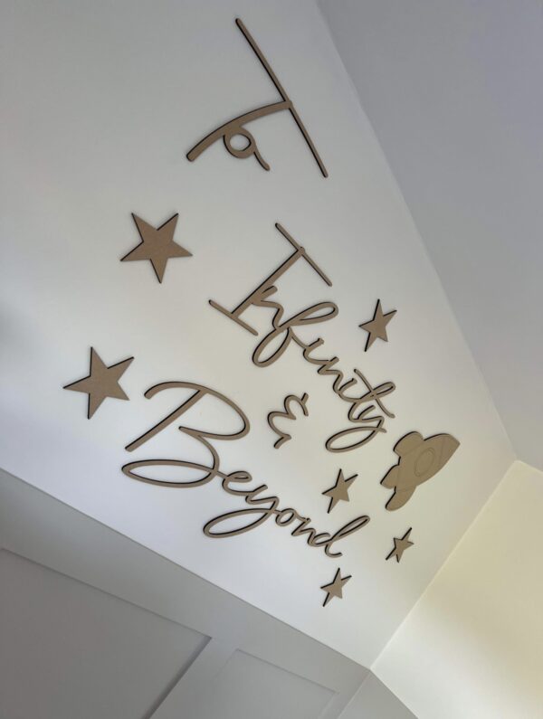 To Infinity & Beyond Children's Bedroom Wall Art Sign - Image 7