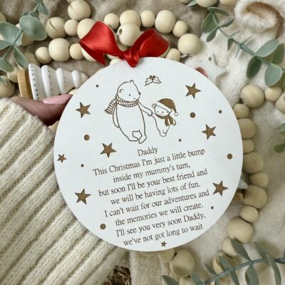 DADDY TO BE Christmas’s To Come Hanging Wooden Christmas Decoration 2