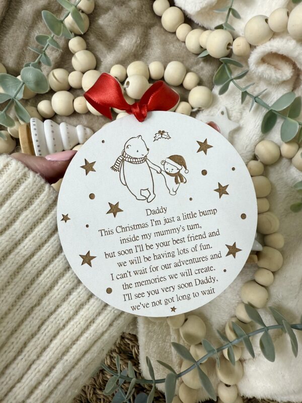 DADDY TO BE Christmas’s To Come Hanging Wooden Christmas Decoration 2