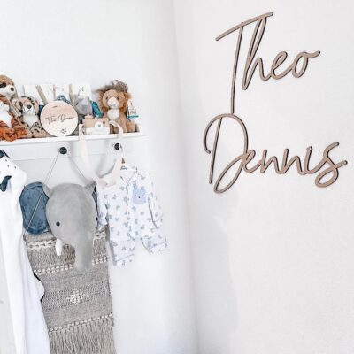 EXTRA LARGE 80cm Decorative Wooden Sign in SCRIBBLE Font