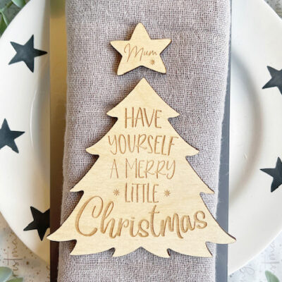 Christmas Table CHRISTMAS TREE Personalised Place Names