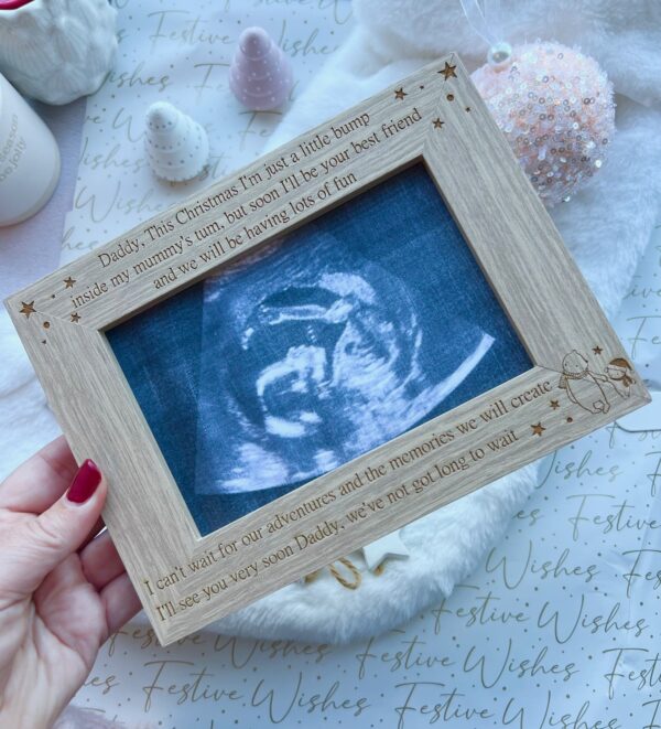 Daddy To Be I'll See You Very Soon Pregnancy Scan Frame - Image 5