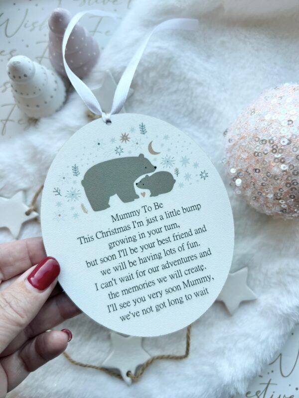 MUMMY TO BE Christmas’s To Come Hanging Wooden Christmas Decoration (PR)