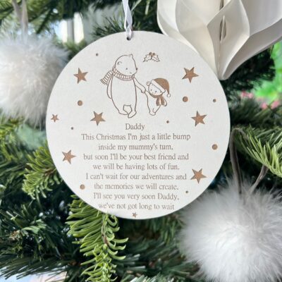 (WH) Christmas’s To Come Hanging Wooden Christmas Decoration