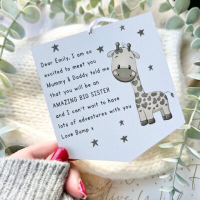 Amazing Big BROTHER or Big SISTER Giraffe Sign (PR)