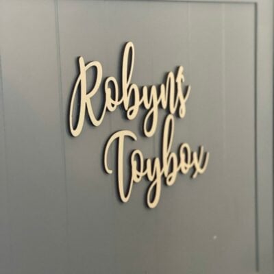 TOY BOX 30cm Personalised Wooden Sign - Wooden Toy Box Name