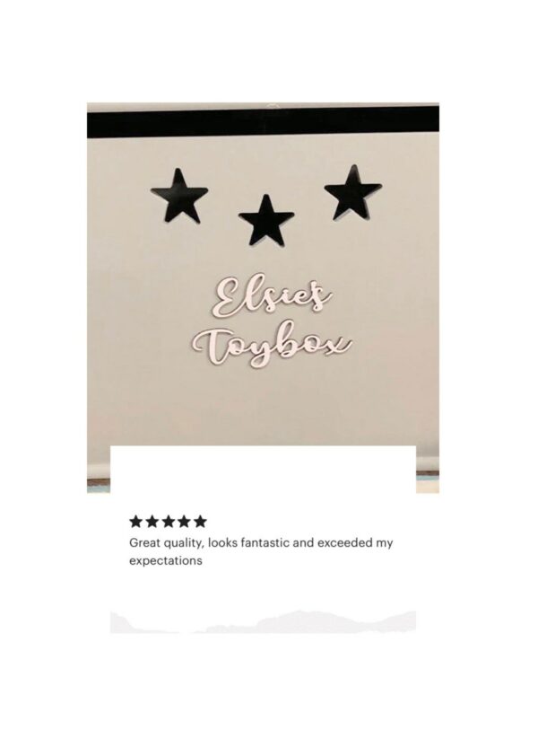 TOY BOX 30cm Personalised Wooden Sign - Wooden Toy Box Name - Image 3
