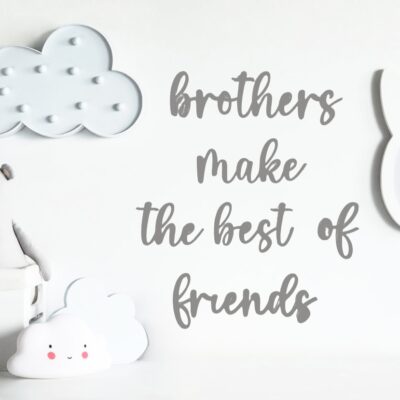 Brothers Make The Best Of Friends Wall Art Sign