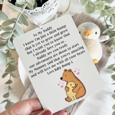 My Daddy To Be Gift From Your Bump Sign (PR)