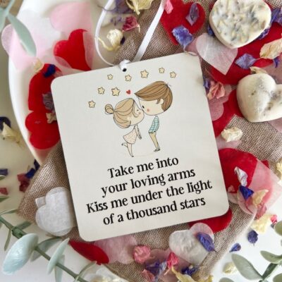Kiss Me Under The Stars Hanging Plaque (PR)