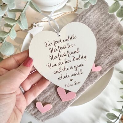 Her First Hanging Heart Decoration (WH)