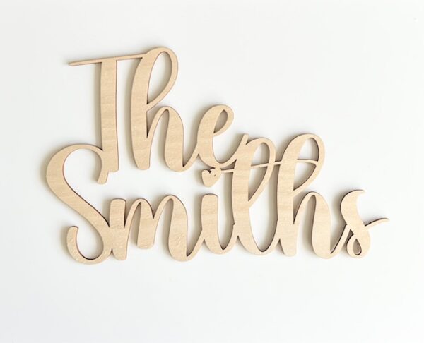 WEDDING BACKDROP Wooden Surname Sign ROSEY Font Various Colour & Size Options) - Image 4