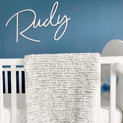 EXTRA LARGE 80cm Decorative Wooden Sign in SCRIBBLE Font