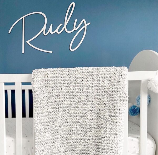EXTRA LARGE 80cm Decorative Wooden Sign in SCRIBBLE Font