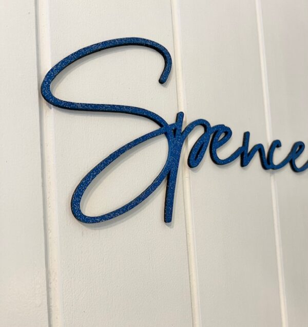 Scribble Font Wooden 30cm Name Sign Name Wall Art, Door Sign Name  (Various Colours Available) - Image 5