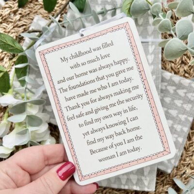 Because Of You Mum Hanging Plaque (PR)
