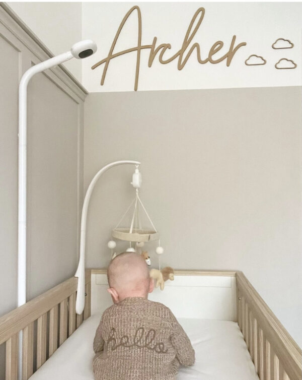 Boy's Nursery Decor Wooden Name Sign SCRIBBLE FONT - Image 3
