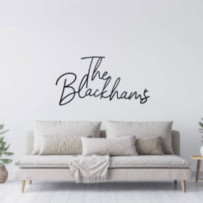 EXTRA LARGE 80cm Decorative Wooden Sign Scribble Font