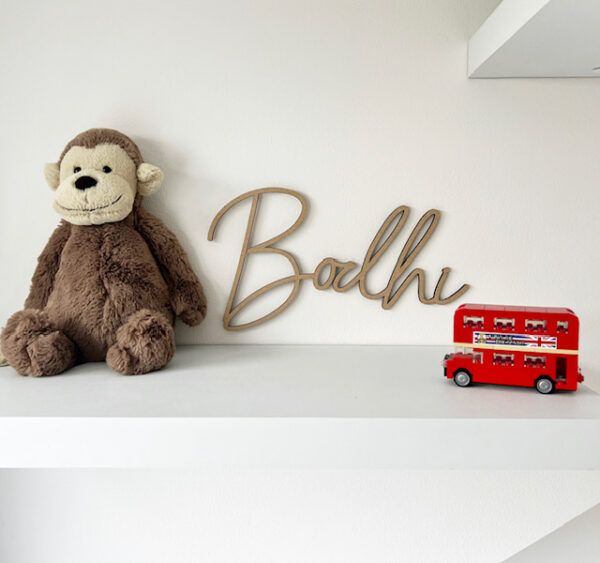 Scribble Font Wooden TOY BOX Name Sign - Various Sizes - Image 5
