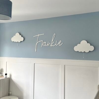 Boy's Nursery Decor Wooden Name Sign SCRIBBLE FONT
