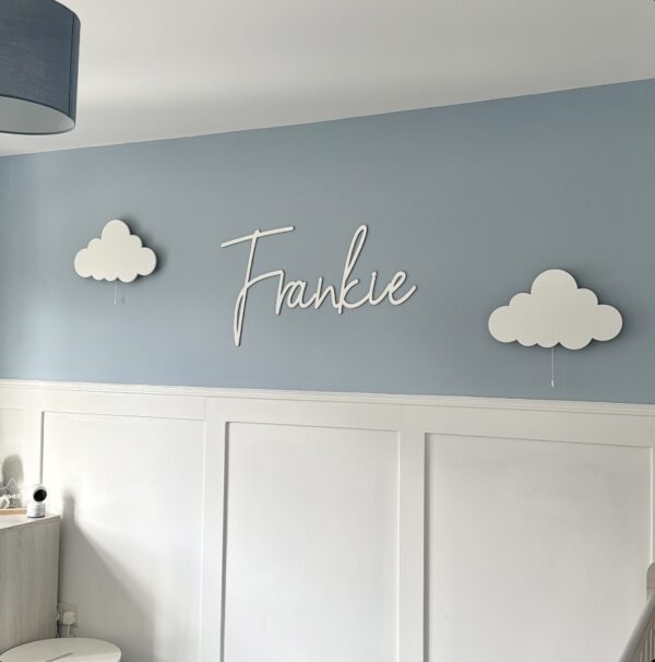 Boy's Nursery Decor Wooden Name Sign SCRIBBLE FONT