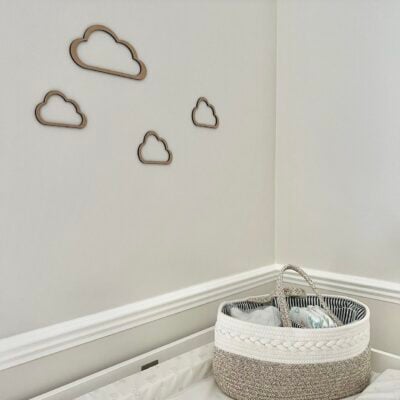 Wooden CLOUDS - Various Sizes & Colours, Outline Clouds, Name Cloud Set