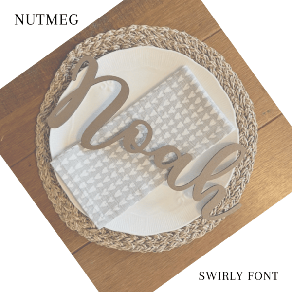 TWINS NAME Signs in SWIRLY Font - Wall Art Twins - Image 2