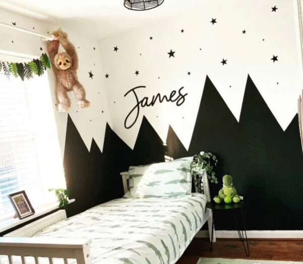Boy's Bedroom Decor Wooden Name Sign SCRIBBLE FONT - Image 4