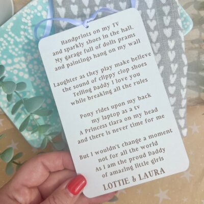 Proud Daddy Of Little Girls (Girl) Sign (WH)