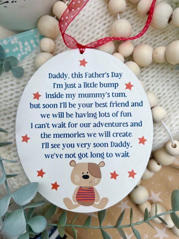 Daddy To Be Father's Day Our Adventures & Fun Hanging Sign (PR) - Image 2