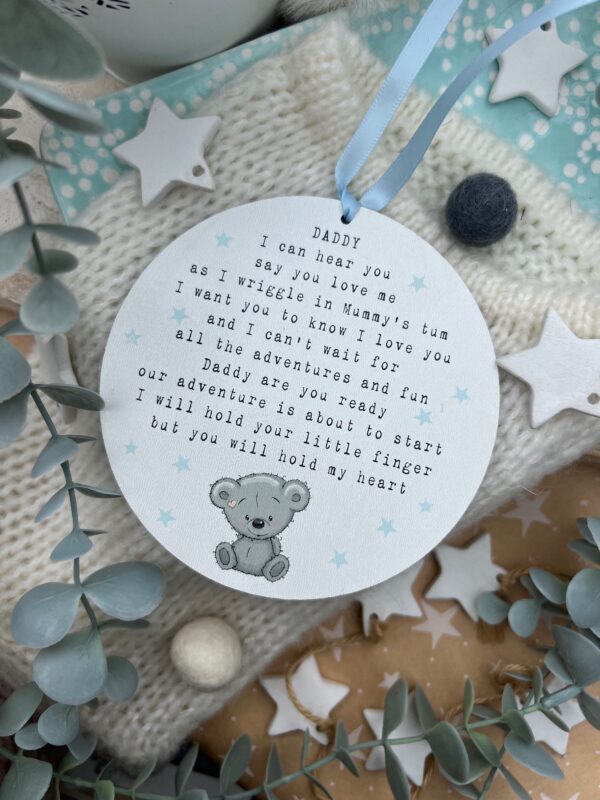 Gift Bear Daddy To Be Hanging Plaque (PR) - Image 2