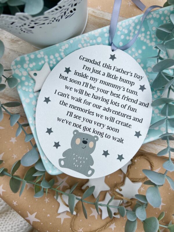 Grandad To Be Father's Day Our Adventures & Fun Hanging Sign (PR) - Image 2