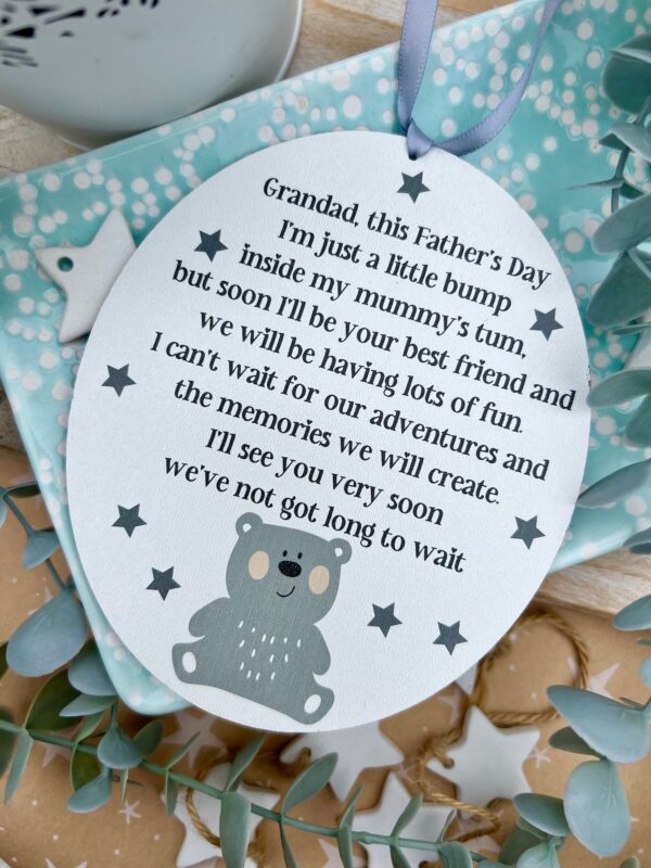 Grandad To Be Father's Day Our Adventures & Fun Hanging Sign (PR)