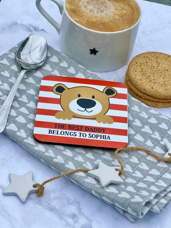 The Best Dad Personalised Coaster - Image 3