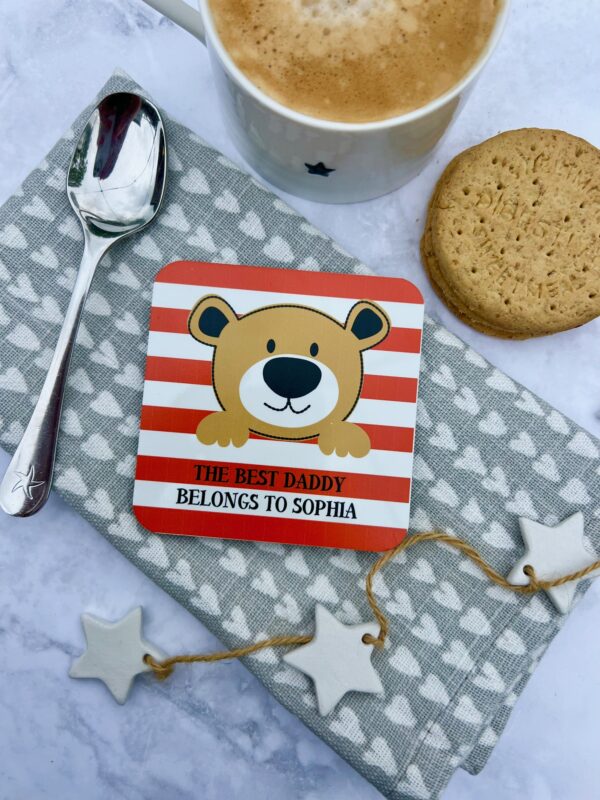 The Best Dad Personalised Coaster